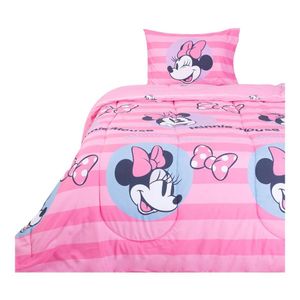 Plumón 1.5 Plazas Mashini Minnie Dots Microfibra Rosa