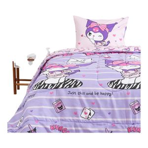 Plumón 1.5 Plazas Mashini Kuromi Coqueta Microfibra Multicol