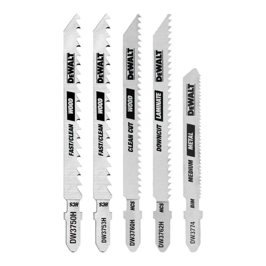 Set Hojas Caladora DeWalt DW3795H 5 Pzs Madera Universal