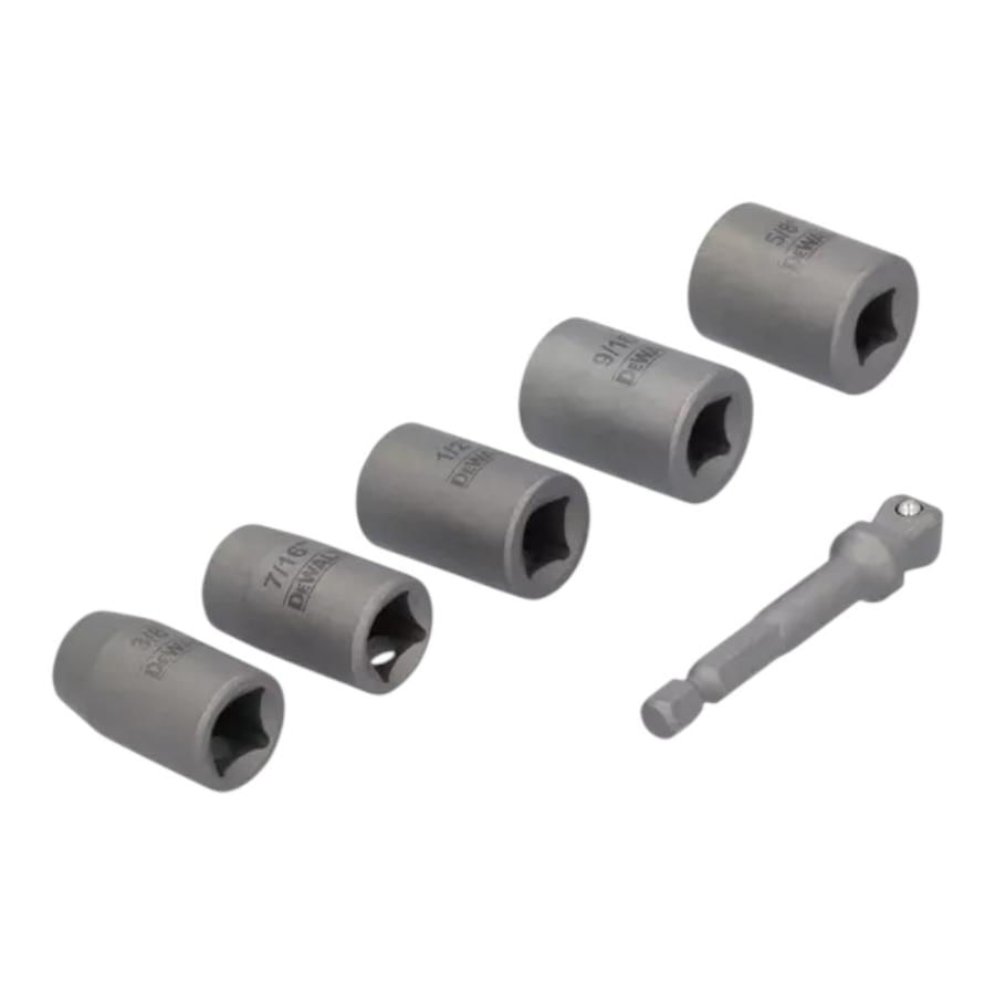 Set Dados Impacto 6 Pzs DeWalt DWAFSFS6 Maxfit Negro