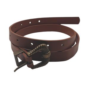 Cinturón Mujer Nicole Studio Liso 110 Cm Cuero PU Café