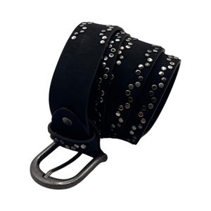 Cinturón Mujer Nicole Studio Tachas 110 Cm Cuero PU Negro