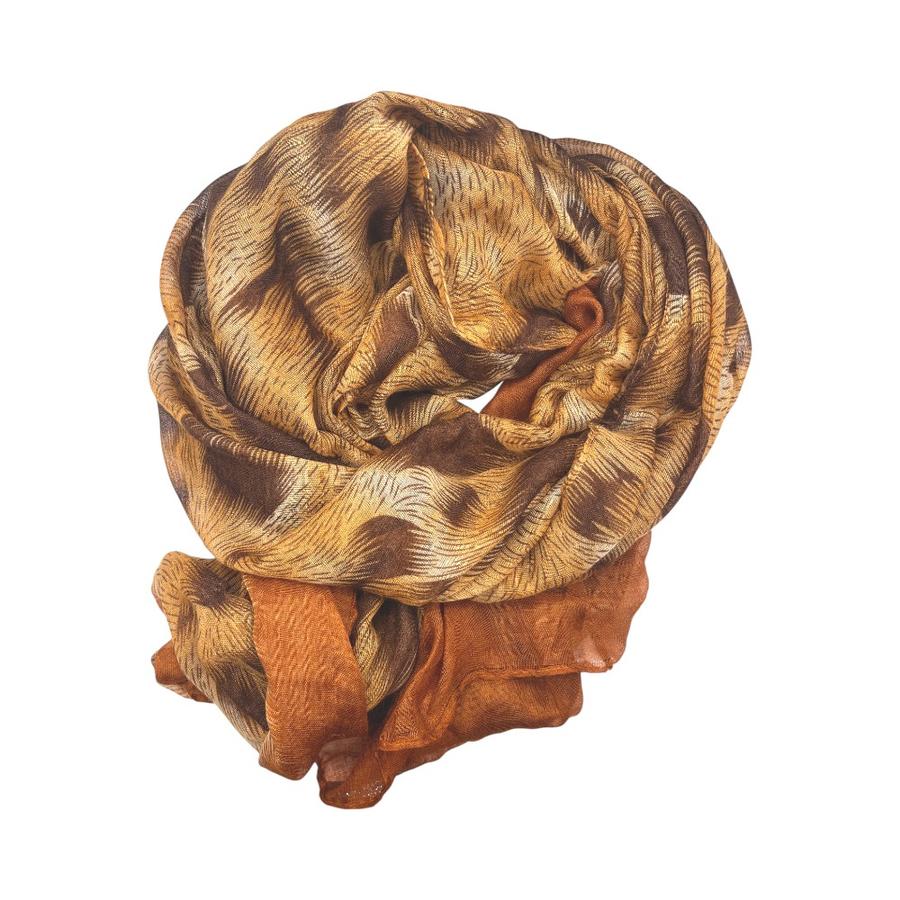 Pañuelo Mujer Nicole Studio 90x180 Cm Animal Print Beige