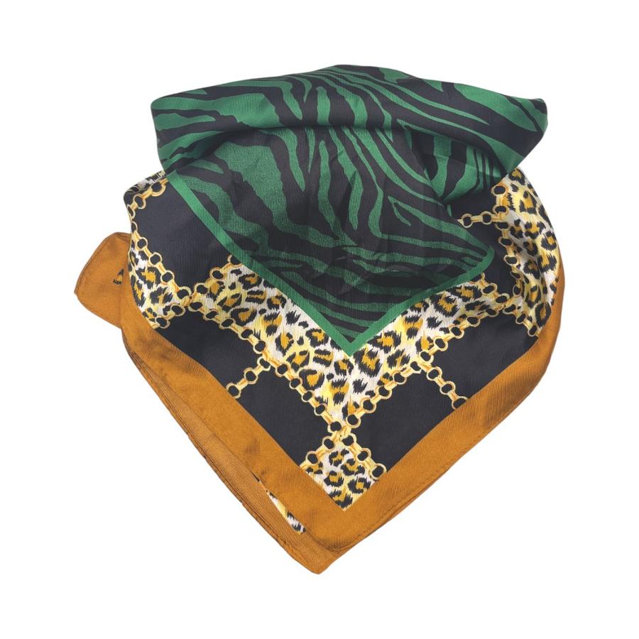 Pañuelo Mujer Nicole Studio 70x70 Cm Print Verde