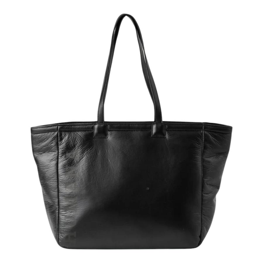 Cartera Tote Humana Aylin Nylon Eco Cuero Negro