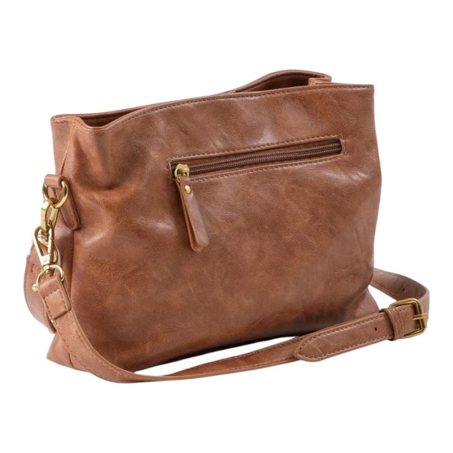 Cartera Bandolera Humana Brigit Ecocuero Camel