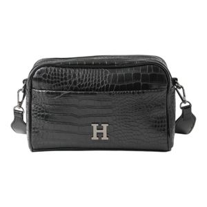 Cartera Bandolera Humana Betsy Croco Negro