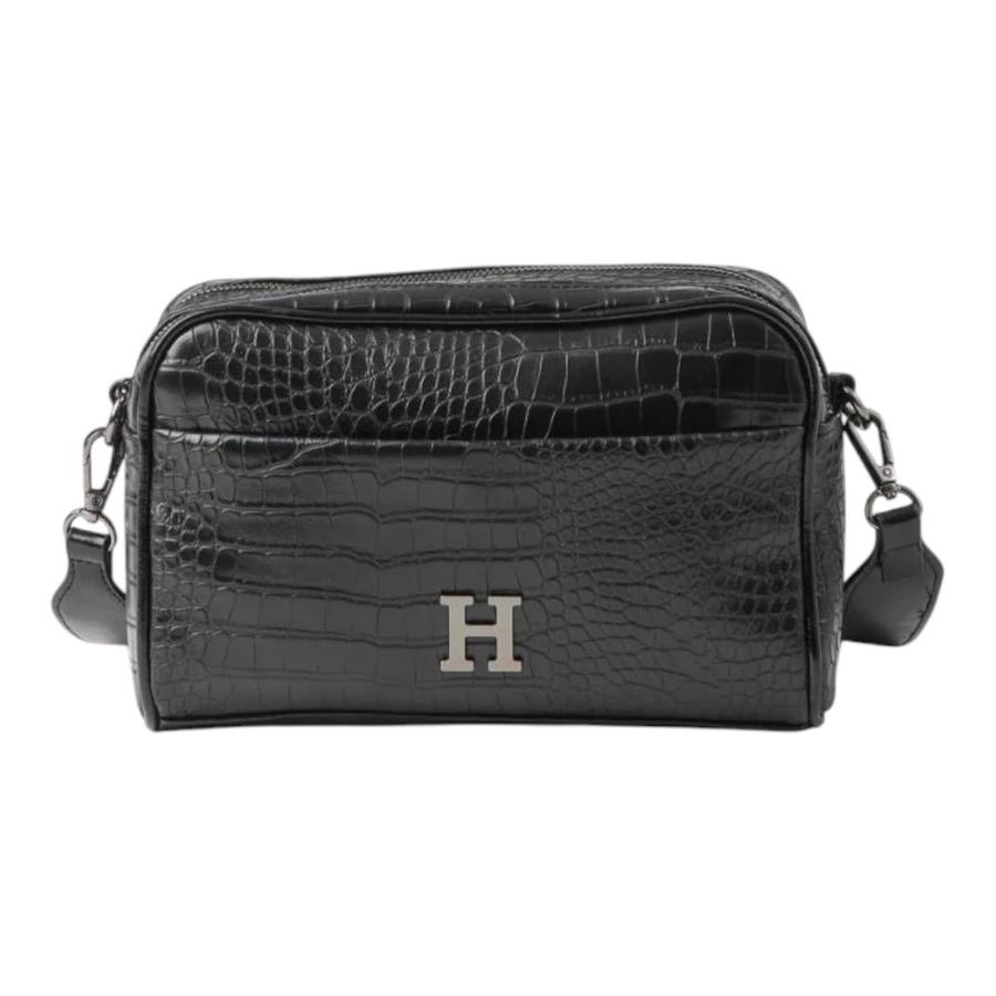Cartera Bandolera Humana Betsy Croco Negro