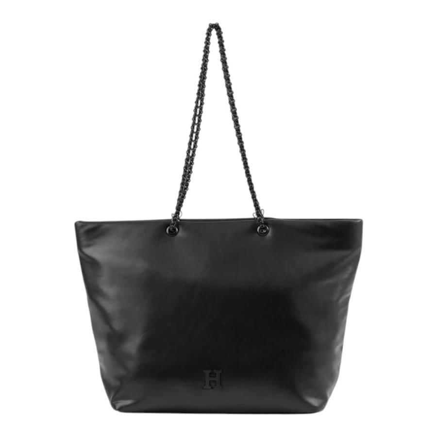 Cartera Tote Humana Catia Ecocuero Cadenas Negro