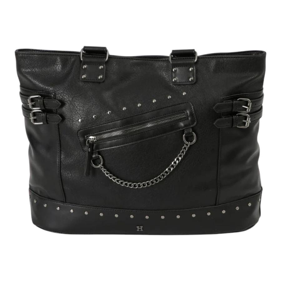 Cartera Tote Humana Cindi Cadenas Tachas Negro