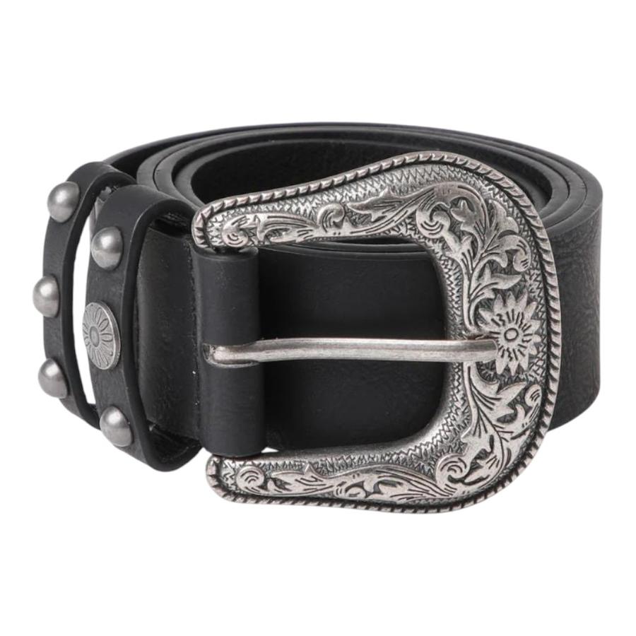 Cinturón Ecocuero Humana Cowgirl Hebilla Cowboy Negro
