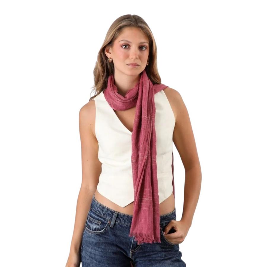 Pañuelo Lurex Humana Liso Poliéster Rojo