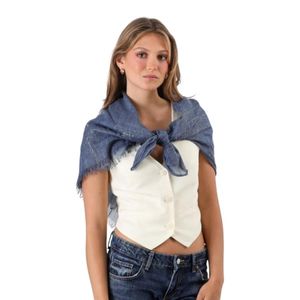 Pañuelo Lurex Humana Liso Poliéster Azul