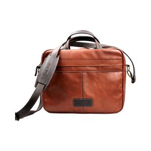 Bolso Porta Notebook García Irusta Ravello 100% Cuero Café