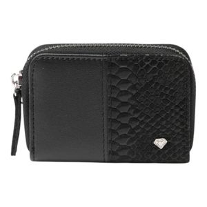 Billetera Chica Id Genova Ecocuero Texturado Negro