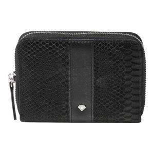 Billetera Mediana Id Begur Ecocuero Texturado Negro