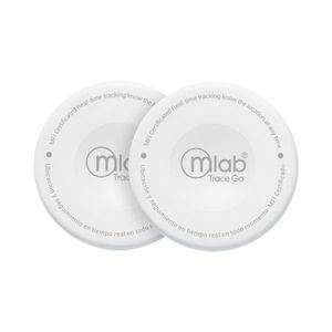 Pack 2 Rastreadores Mlab Trace Go GPS Silicona Blanco