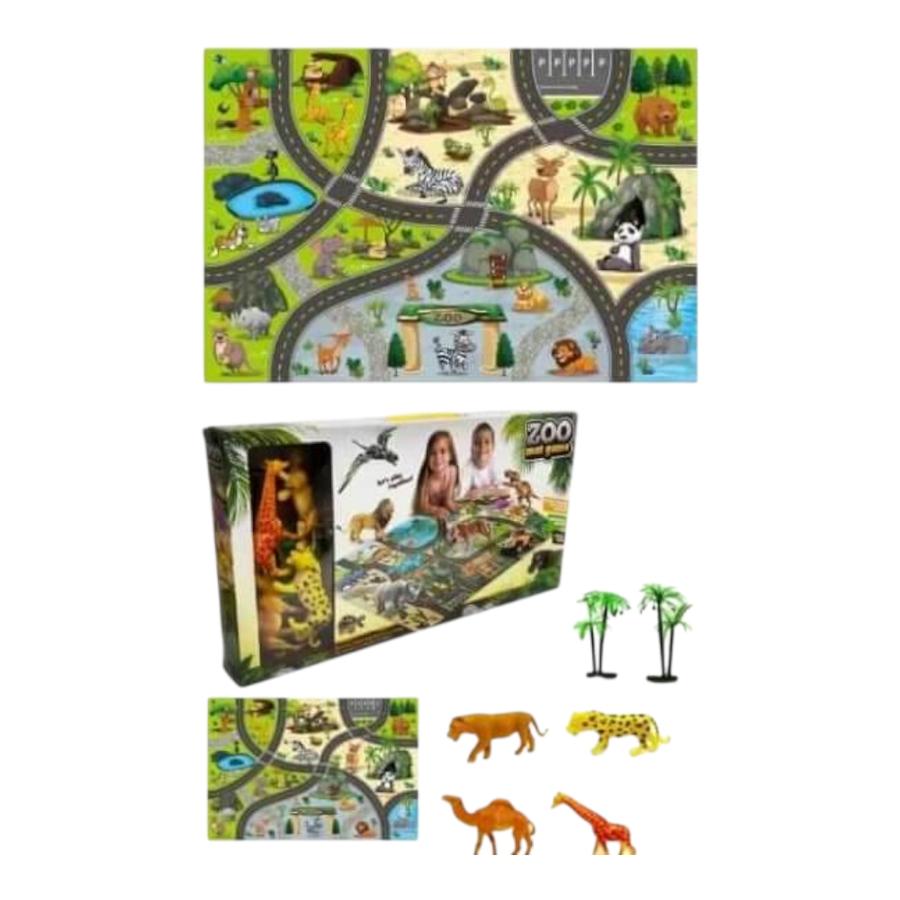 Alfombra Animal Y Figuras Zoo
