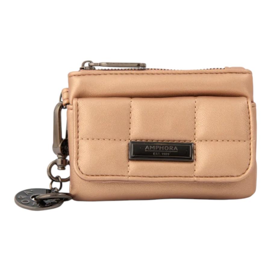 Monedero Bolsillo Mujer Amphora Vania Rosa Metálico