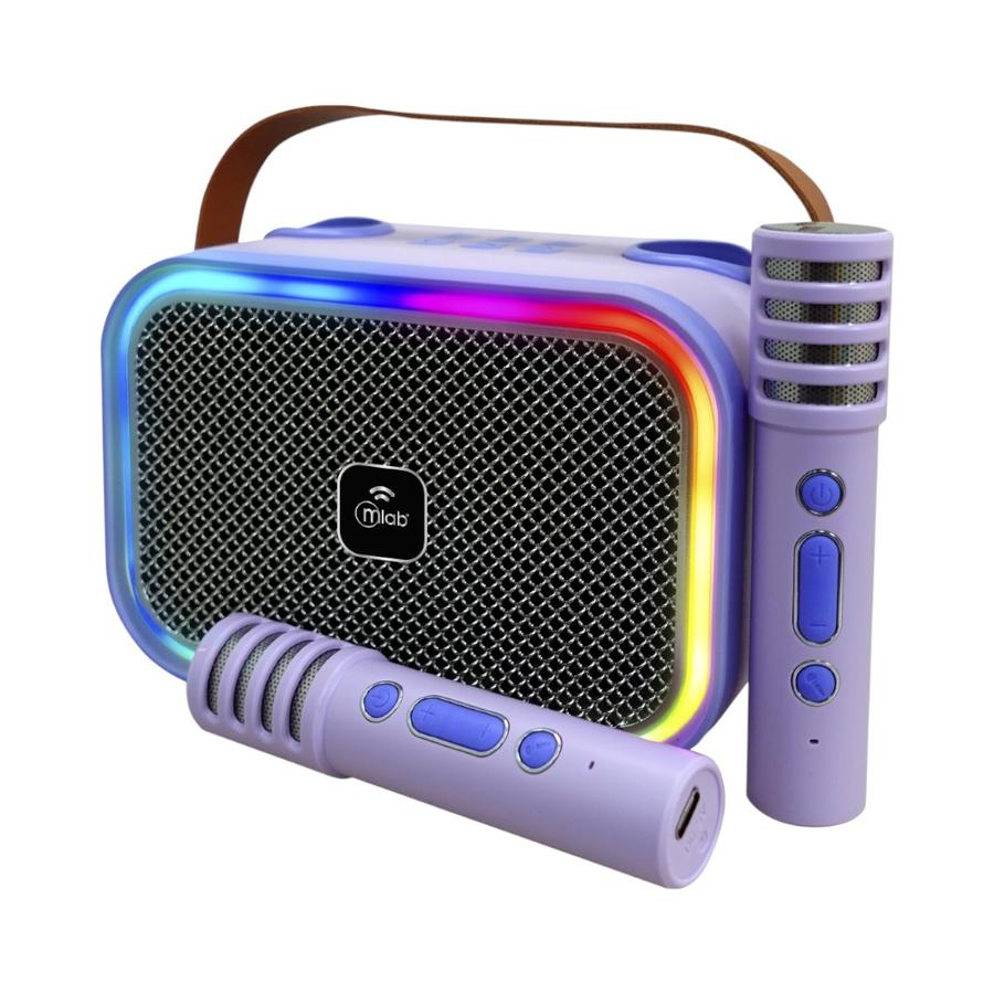 Parlante Con 2 Microfonos Mlab My Lil Dual Voice Morado