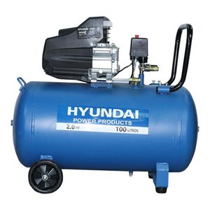 Compresor Hyundai 2Hp 100 Litros Azul
