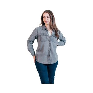 Blusa Denim Mujer Maox Gris