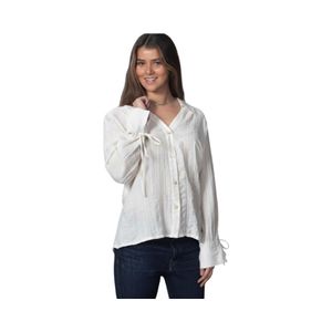 Blusa Mujer Bannana Club Tela Desigual Cintas Blanco