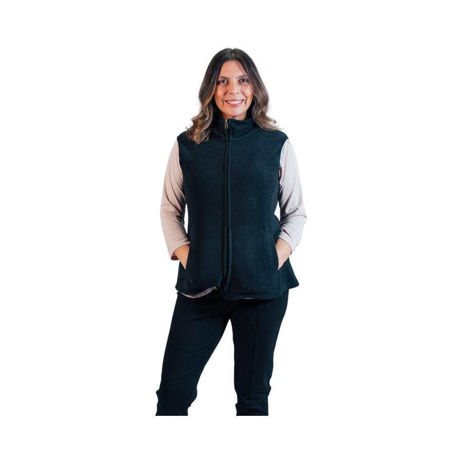 Polar Vest Mujer Coralie FullZip Negro