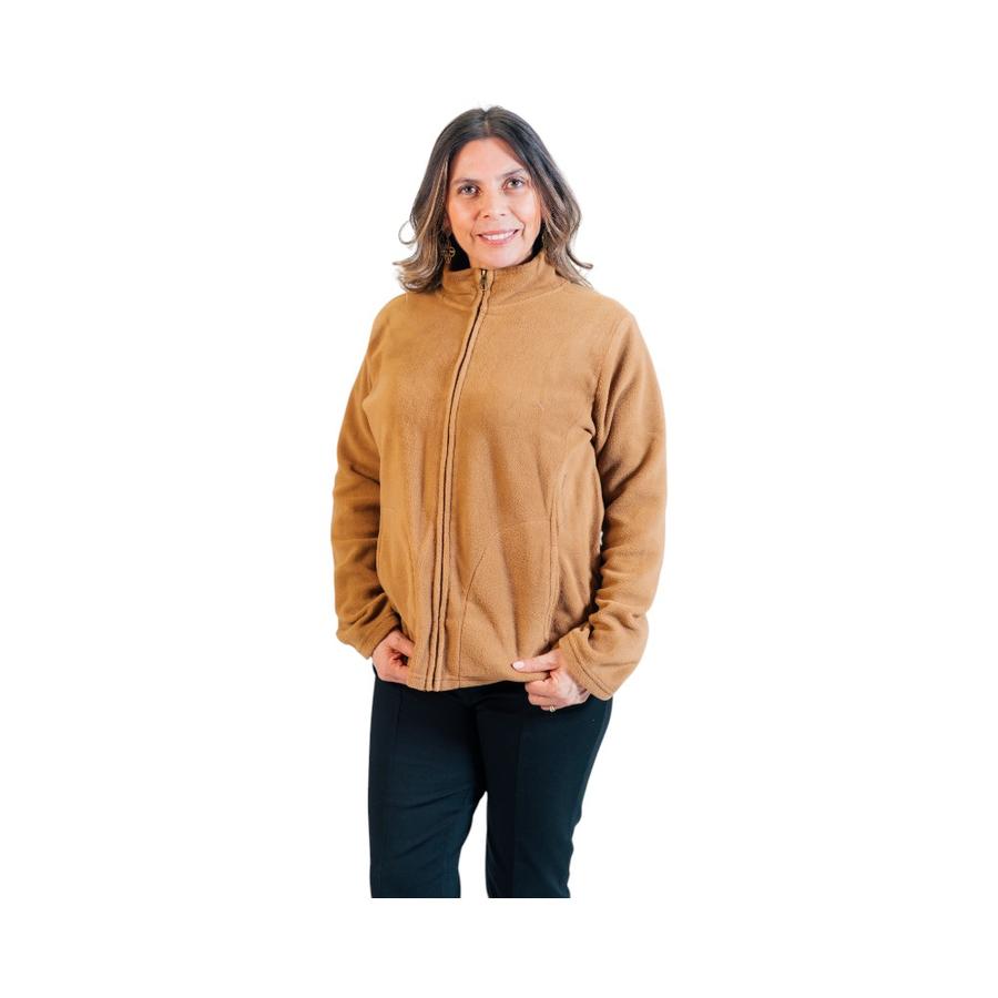 Polar Liso Mujer Coralie FullZip Camel