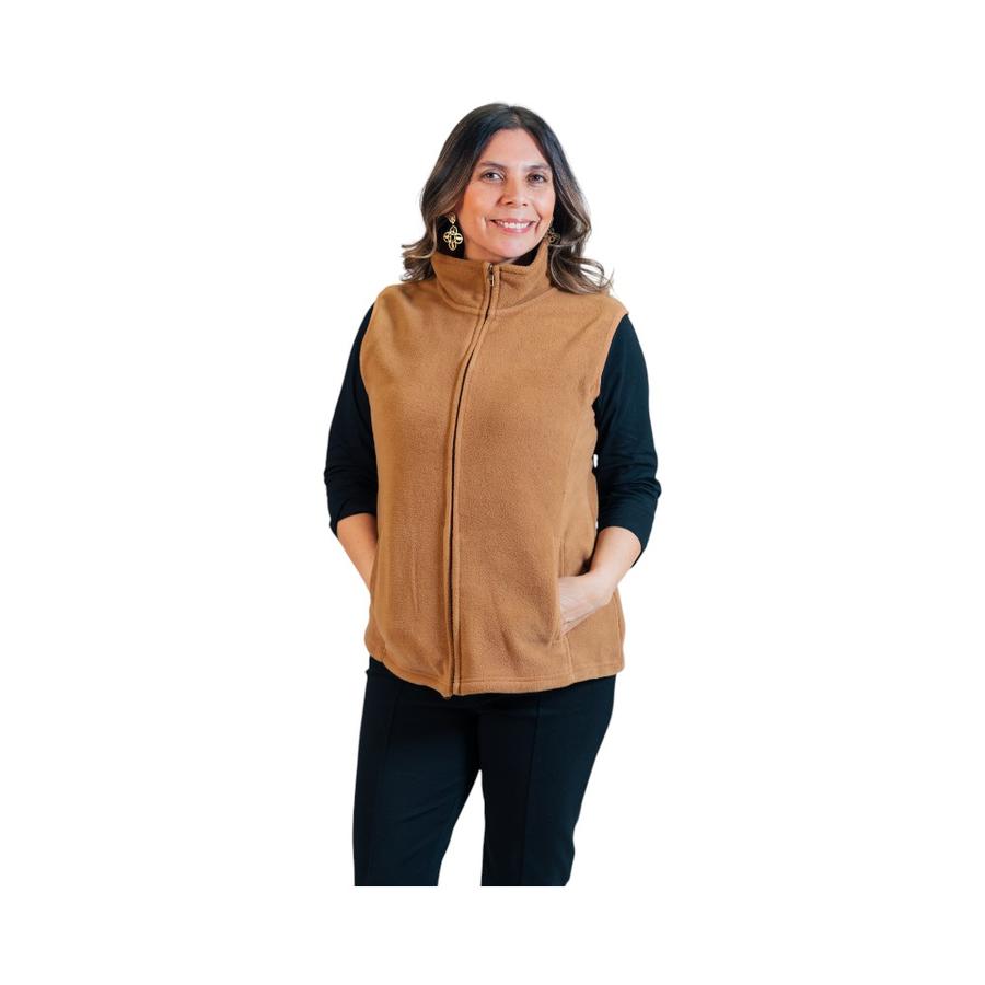 Polar Vest Mujer Coralie FullZip Camel