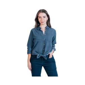 Blusa Lyocell Mujer Maox Azul Medio