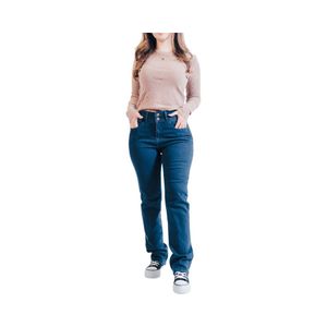 Jeans Corte Recto Mujer Maox Azul Marino