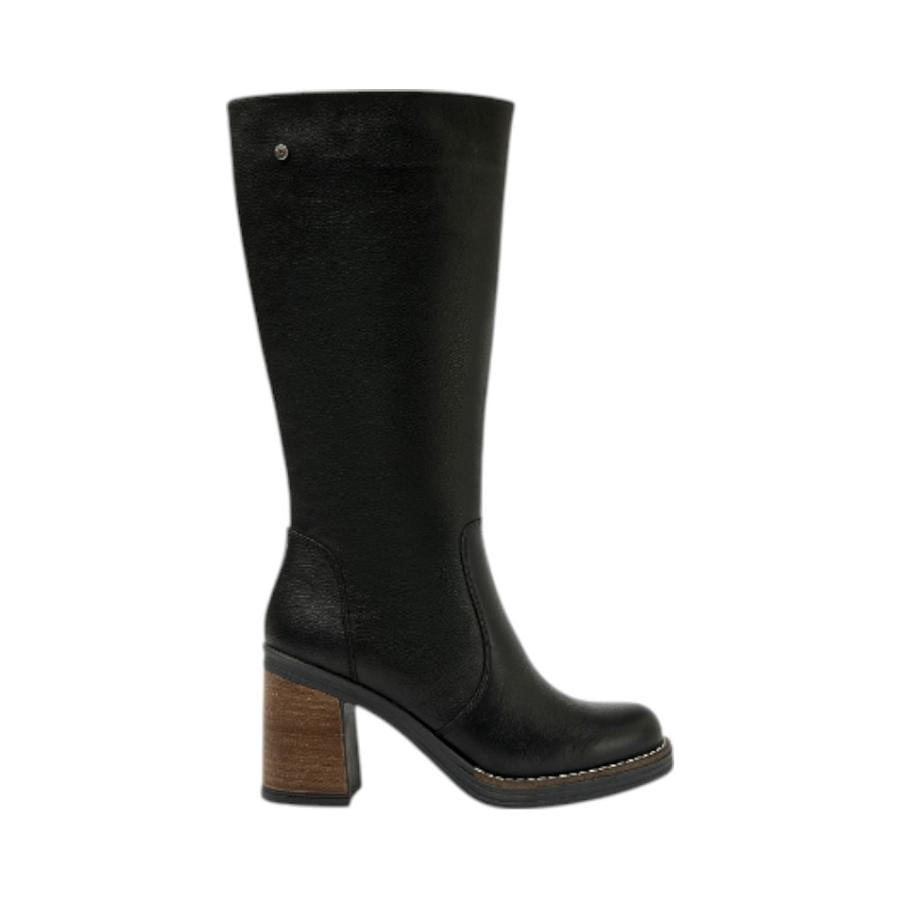 Bota Cuero Mujer Pollini J222 Negro