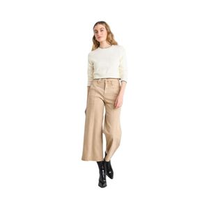 Jeans Crop Ancho Mujer iO Beige