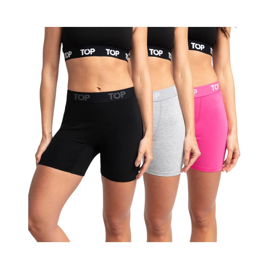 Bóxer Mujer Medio Algodón Pack 3 C5 Multicolor