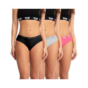 Calzón TOP Culotte Mujer Algodón Pack 3 C2 Multicolor