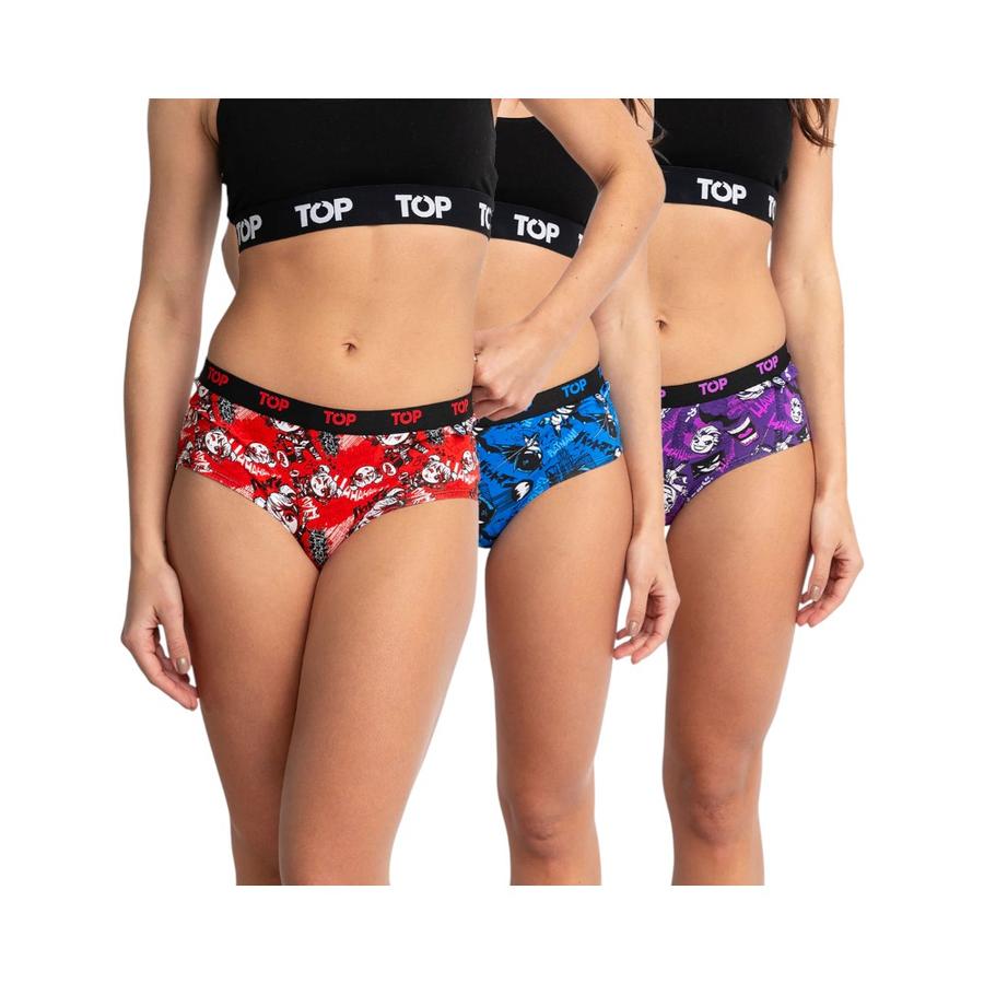 Calzón TOP Pantaleta Mujer DC Pack 3 Algodón Multicolor
