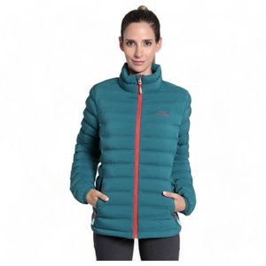 Parka Mujer Kannu Grey Insulada Turquesa