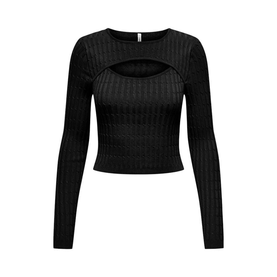 Sweater Corte Recortado Mujer Only 15339582 Negro