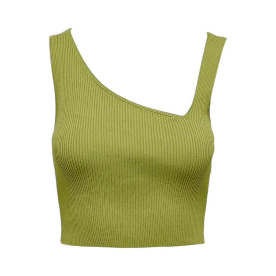 Crop Top Asimétrico  Mujer  Only Onltatianna Verde