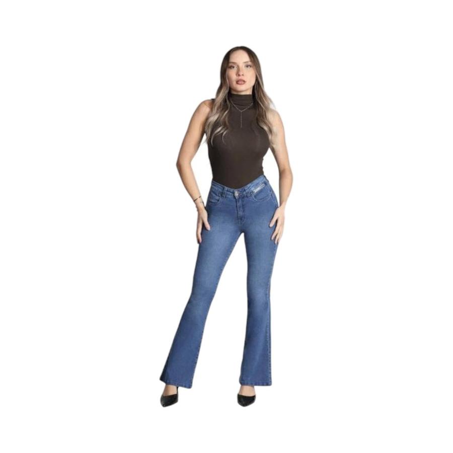 Jeans Corte Flare Mujer Mohicano 4008 Denim