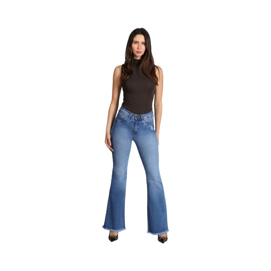 Jeans Flare Mujer Mohicano 4012-00 Denim