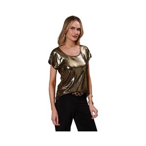Polera Fiesta Mujer Give Lisa Metalizada Dorado