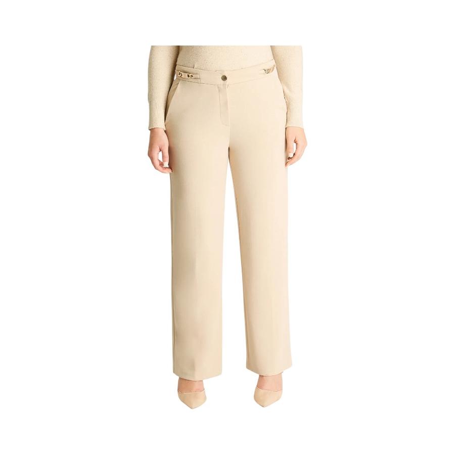 Pantalón Formal Mujer Lorenzo Di Pontti Corte Recto Arena