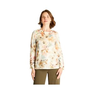 Polera Mujer Lorenzo Di Pontti Estampado Floral Mostaza