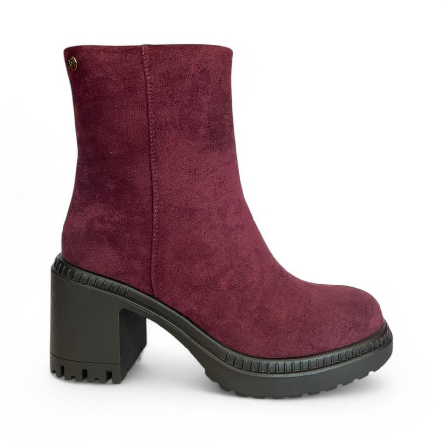 Botín Medio Casual Mujer Maria Pia Nina Burdeo