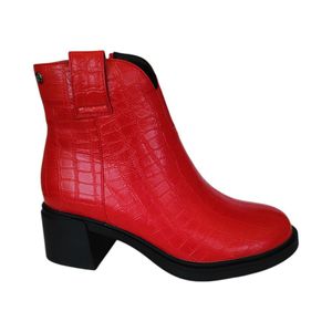 Botín Casual Mujer Via Rosmini Benelli Rojo