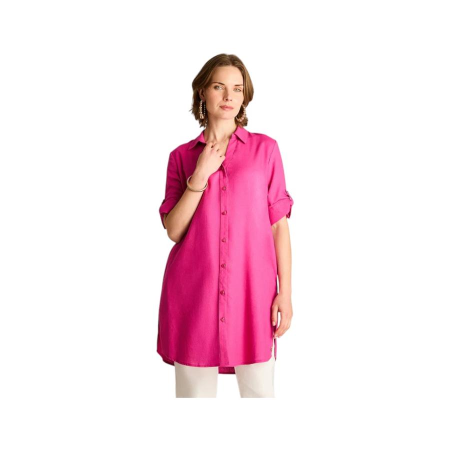 Blusa Lorenzo di Pontti Manga Larga Roll Up Morado