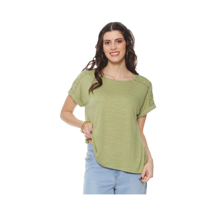Polera Manga Corta Mujer Wados WDC13622 Olivo