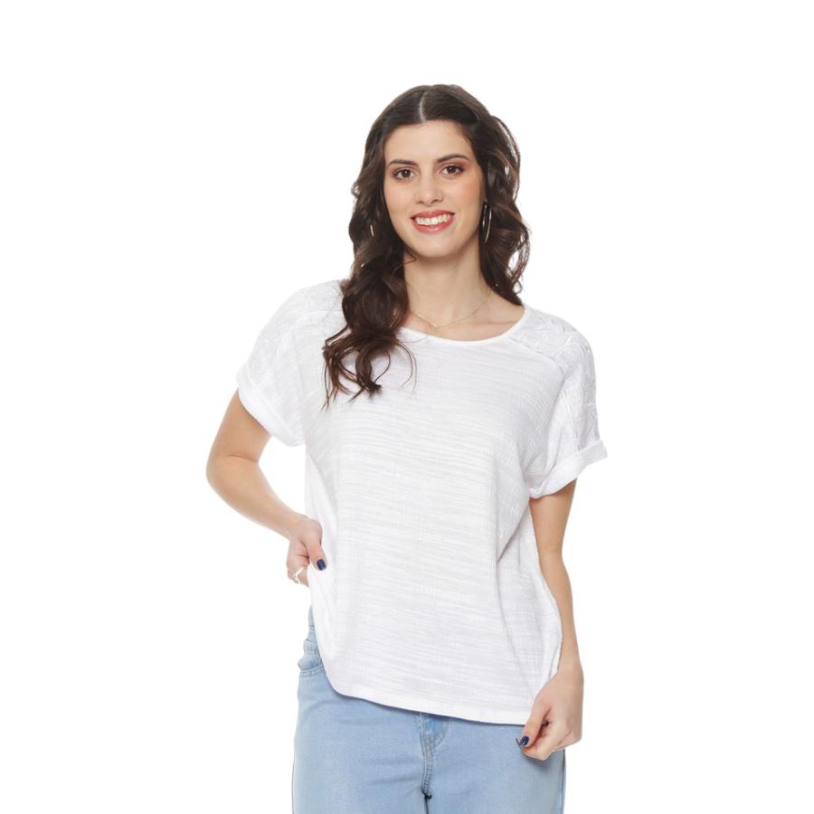 Polera Manga Corta Mujer Wados WDC13622 Blanco